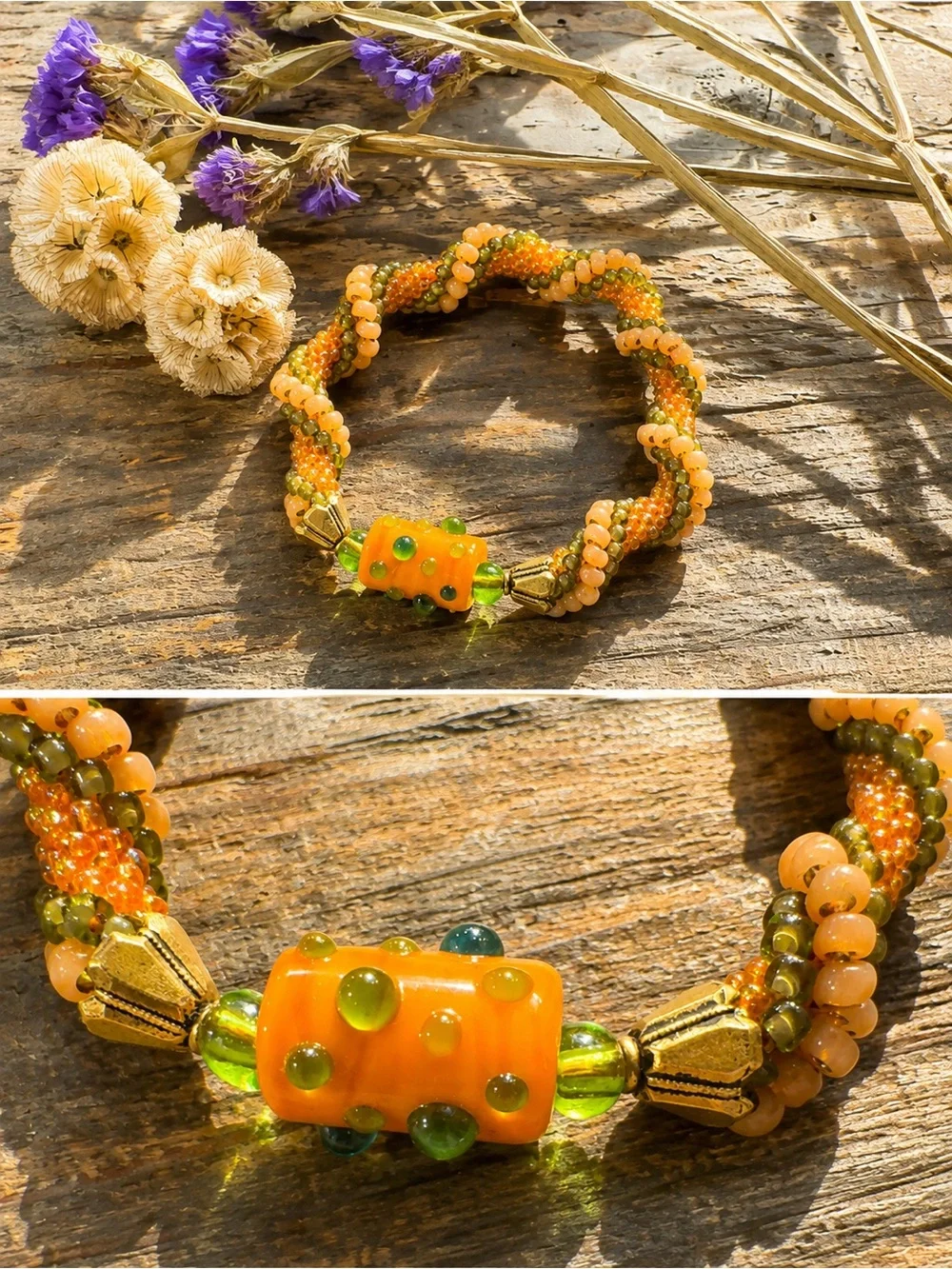 Artisan Glass & Beads Bracelet
